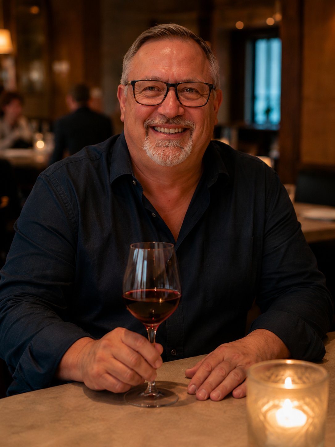 Udo beim Abendessen